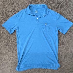 Steven Alan Blue Short Sleeve Polo
